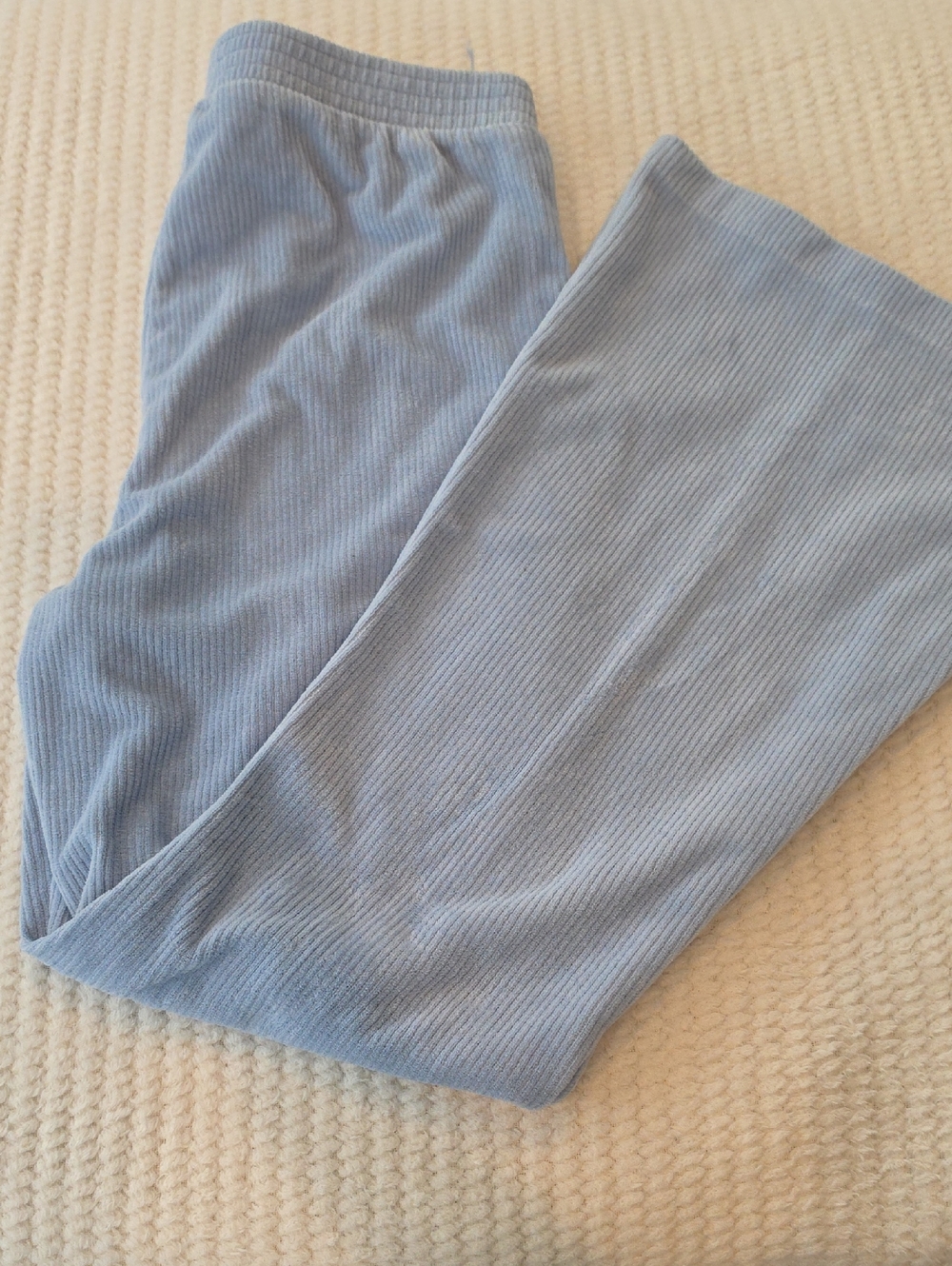 Aerie Light Blue Ribbed Lounge Pants